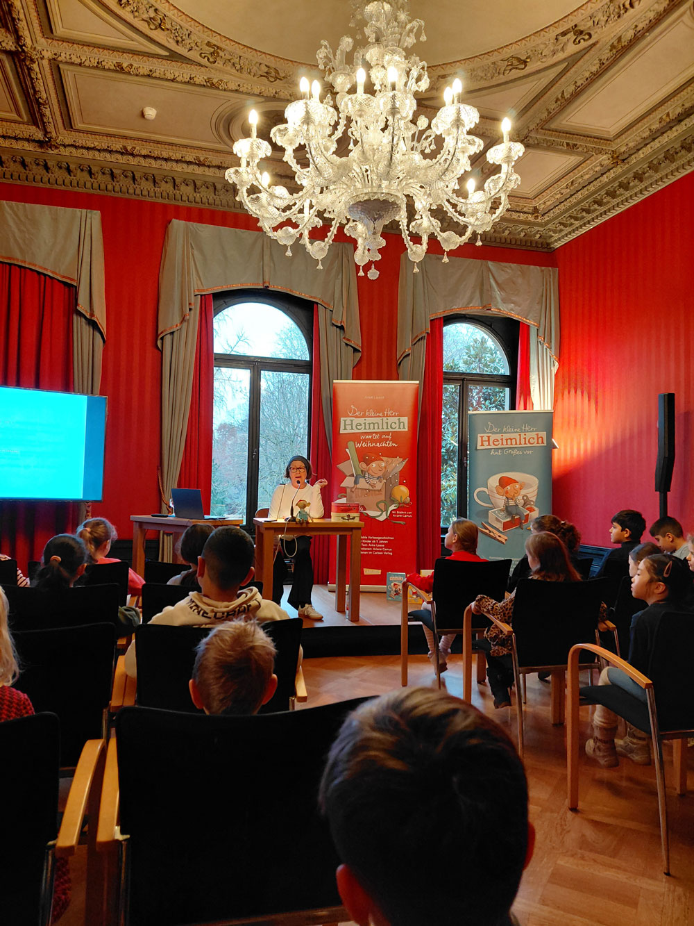 Foto: Lesung für Kinder im Literaturhaus Villa Clementine, Wiesbaden. (c) Anke Loose